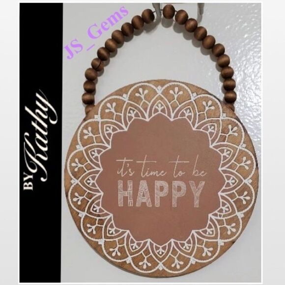 New Be Happy Wood Home Sign - Picture 1 of 12